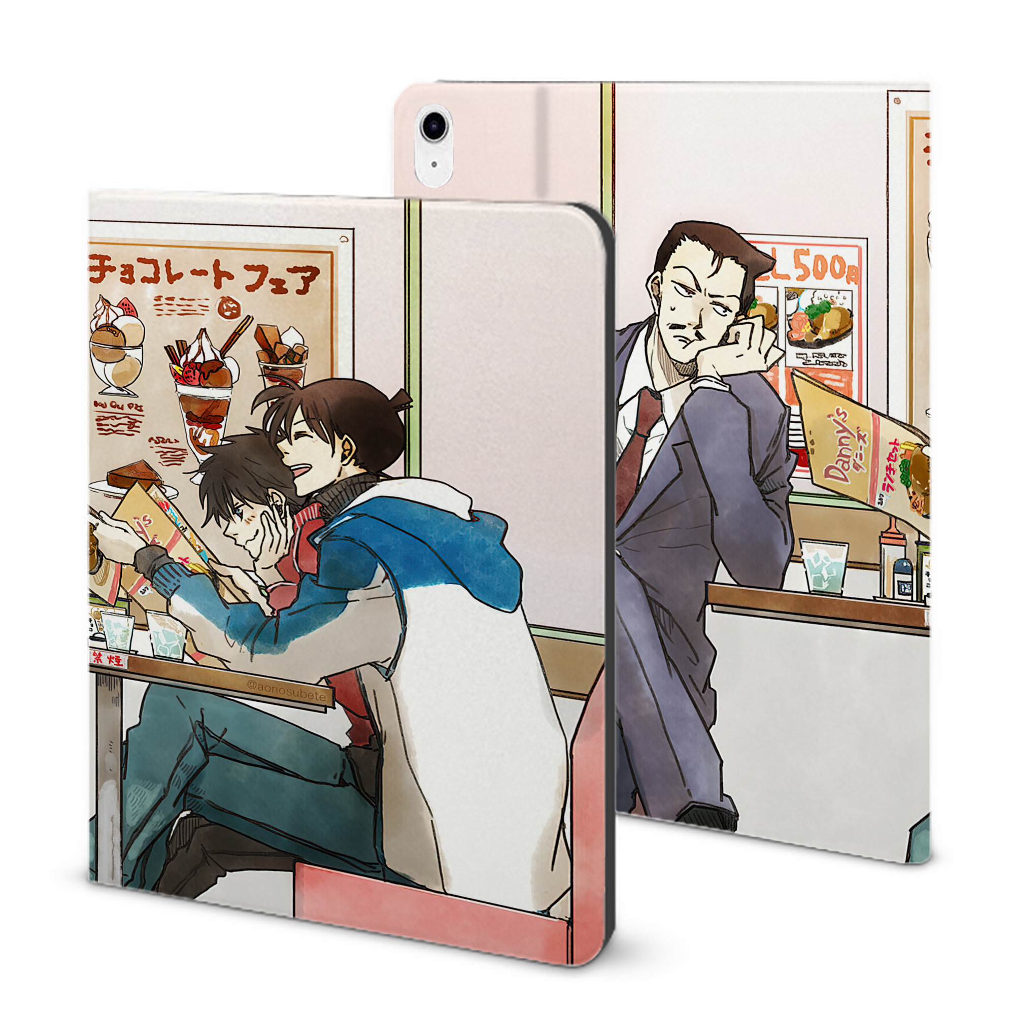 （画像用） 名探偵コナン Detective Conan IPad ケース ブック型 PUレザー TPU 耐衝撃 軽量 薄型 ペン収納なし 全面保護 IPad 各モデル対応
